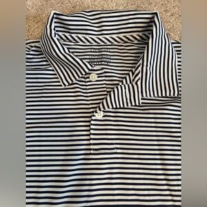 Crewcuts Classic Striped Polo in Black and White